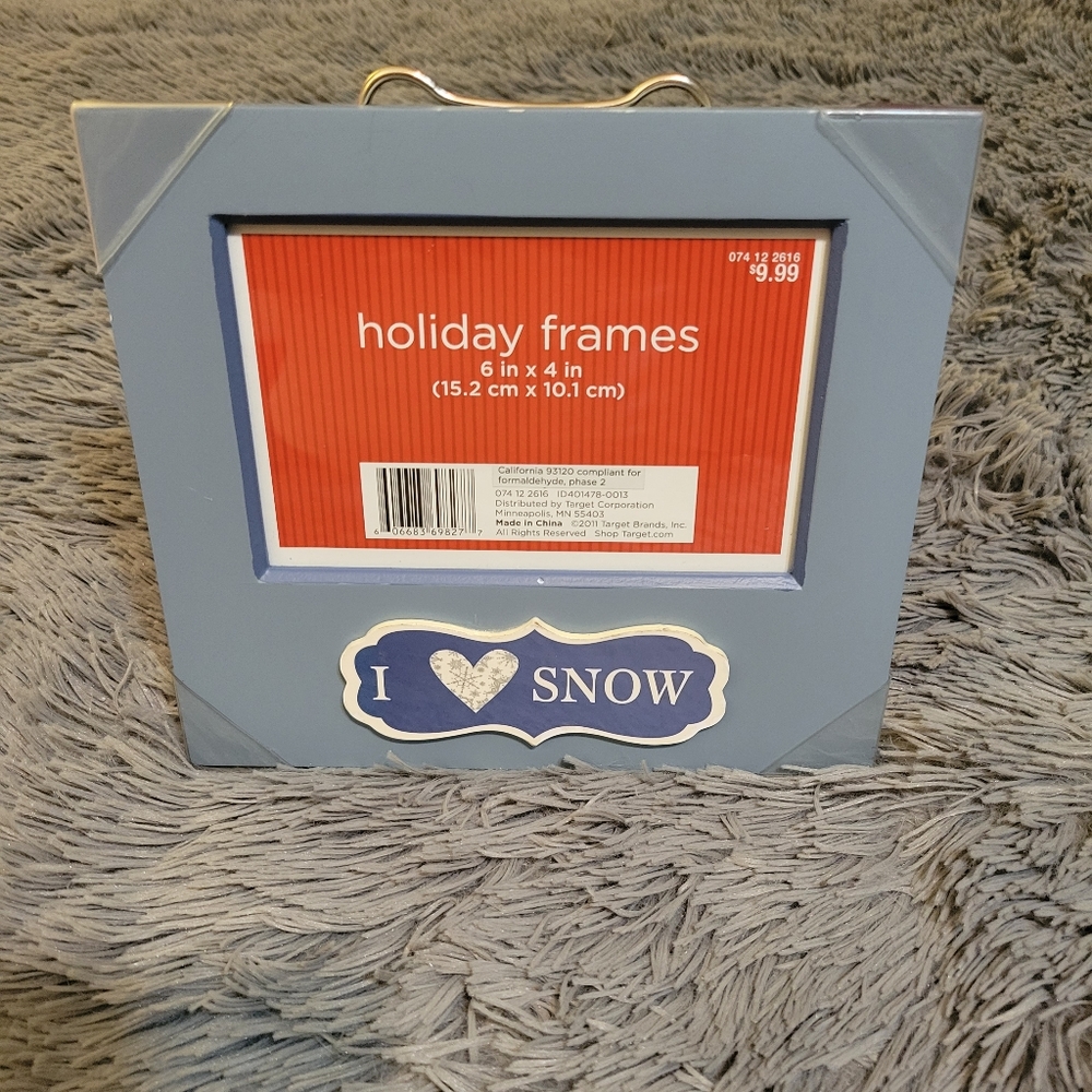 "I Love Snow" 6x4 Holiday Frame